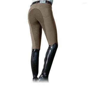 Активные брюки Женщины мода высокая талия эластичная конная конная скачка скачки с узкие брюки леггинсы Pantalones de Mujer