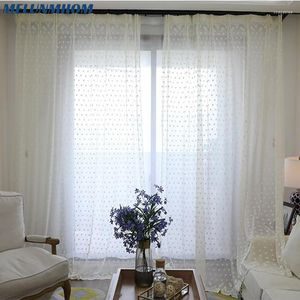 Tenda Bianca Coreana Maglia Fiori Pizzo Garza Finestra Schermi Tende Per Soggiorno Ordito Maglia Ricamo Tulle Camera Da Letto