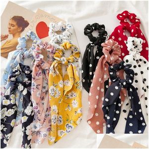 Parti Favor Tatlı Stil Saç Bandı Flama Taze Uzun Saç Yüzük Scrunchie Yeni Kadın Avrupa American Bağları Küçük Aksesuarlar VT1416 Dhgiz