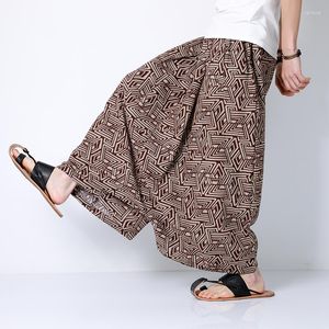 Pantaloni da uomo Stile cinese Taglie forti Pantaloni corti larghi Abbigliamento da uomo larghi vintage Abito tradizionale Bloomers Harem maschile