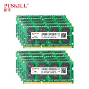 RAMs 10 PCS PUSKILL Laptop Memory Ram DDR3 DDR3L 204pin 4GB 2GB 8GB 1600MHz 1333MHz Notebook Memoria Wholesale