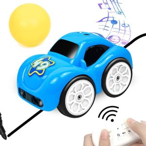 RC Intelligent Sensor Remote Control Cartoon Mini Car Radio Controlled Electric Small Cars Mode Smart Light Toys for Kids