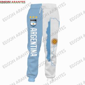 Męskie spodnie Nowa argentyna mapa flaga mapa dresspants mężczyzna drotnie dna argentyńskiego argentyńskiego emblematu drukują unisex joggers spodni Niestandardowe S-7x L230520