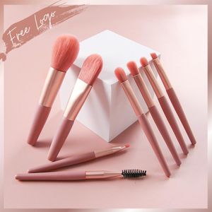 Pinsel Tragbares Mini-Design, weiche Borsten, Make-up-Pinsel-Set, 8-teilig, Beauty-Tool, Private Label, Gesicht, Premium-Synthetik-Grundierung, Reisegröße