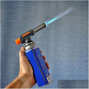 Bbq Tools Accessories Barbecue Igniter Lighter Flamethrower Outdoor Travel Party High Temperature Gas Torch Spray Gun Kitchen Supp Dhkzm