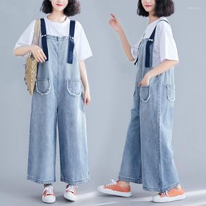 Kvinnors jeans 2023 Summer Strap Denim Dress Sundress Kvinnor ärmlösa långa klänningar för Korean Street Robe Femme