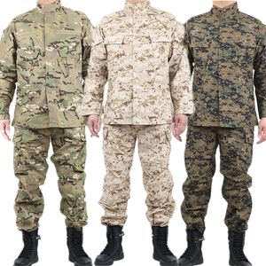 Giacche da caccia Uniforme militare Tattico Uomo Airsoft Paintball Tuta da caccia Uomo Abbigliamento Completo Combat Camouflage Militar Soldier JacketPant 230530