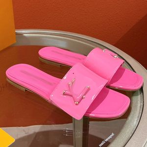 Fashion Summer Slides Slippers Ladies Shoes Metallic Slide Sandals Casual Flat Slippers For Women Beach Low Heel Sandals Size 35-40 -399 240415