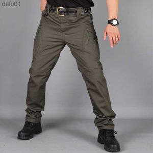 Calças Masculinas Calças Masculinas 2023 Calça Cargo Casuais Militares Táticas Calças Corredoras do Exército Masculino Respirável À Prova D' Água com Vários Bolsos Tamanho S-6XL L230520