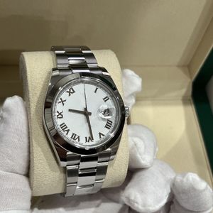 Męskie zegarki ROLX Nowy pasek Luksusowy na rękopis 41mm 126300 White luty 2023 Ruch 904L Automatyczna bransoletka Wodoodporna x0ci0