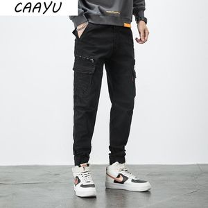 Штаны Caayu Mens Mens Cargo Pants Men Man Fashion New 2022 боковые карманы Hiphop Joggers мужчина японская уличная одежда повседневная черная брюки брюки мужчины