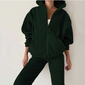 Women's Tracksuits 2-piece/set track and field clothing heart shaped printing 2-piece thick casual solid color sportswear women's hoodie set P230531