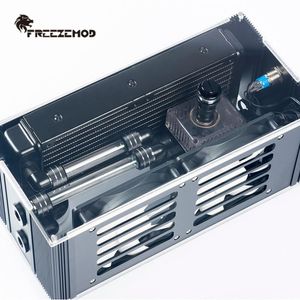 冷却フリーズモッドノートブック水冷却システム45mm厚の二重層銅/アルミニウムラジエーターRGB Box24Yt電源なし