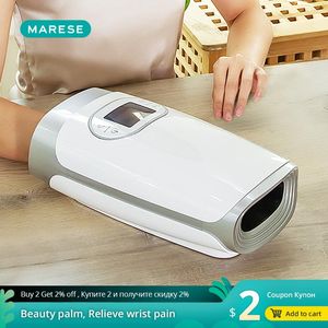 Relaxamento marese dispositivo de massagem de mão elétrica calor compressão de ar palma massageador beleza dedo pulso spa relaxar alívio da dor presente namorada