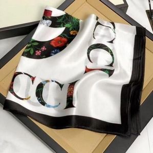 70x90 cm enkel presbyopia designer bokstäver tryck blommig silkesclef pannband för kvinnor mode långa handtag väskor halsdukar axel tote bagage band huvud wraps