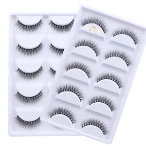 False Eyelashes Full 5 Pairs one box 3D Mink Hair Natural Thick Long Eye Lashes Wispy Makeup Beauty Extension Tools H13 230530
