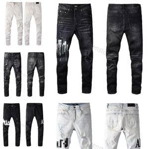 Herren Blue Jeans Casual Streetwear Schwarz Slim Fit Jeans Herren Herbst Masculina Letter Jeans Hosen Trendy Dance Club Skinny S Tourers Man Black Jeans