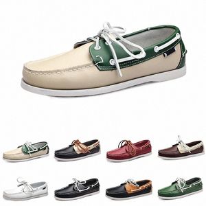 sapatos casuais masculinos mocassins triplo preto branco verde bege mogno taupe tênis masculino jogging caminhada cinco x3FL #