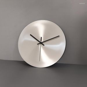 Orologi da parete Moderno Minimalista Industriale Argento Orologio da soggiorno senza numero Decorazione da studio Despertador Decor FGM