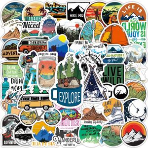 Kids Toy Stickers 1050100PCS Outdoor Explore Mountain Climbing Laptop Guitar Luggage Waterproof Graffiti Sticker Decal Kid Classic Toys 230530