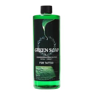 Acessórios 500ml sabão verde para tatuagem efeito analgésico clarear vermelhidão qualidade algas verdes sabão tatuagem limpeza suprimentos líquidos