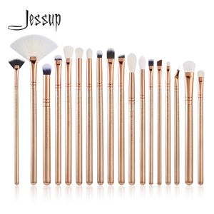 Pinsel Jessup Make-up-Pinsel-Set, 18-teilig, golden/roségolden, Eye Blending Liner, Lidschatten, Highlighter, Foundation, Pinsel, Kosmetik-Sets