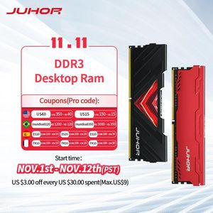 Насосы Juhor Memoria ram ddr3 4gb 8gb 1600 МГц 1866 МГц память на рабочем столе Новый Dimm dmr3 1333 МГц 1,5 В баранов с радиаторами