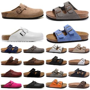 Sandals Brand Men Microfiber Leather Slippers Boston Women's Soft Slippers Footbed Slippers Indoor Activity Casual Flip Flop Slippers Sandals Shoes