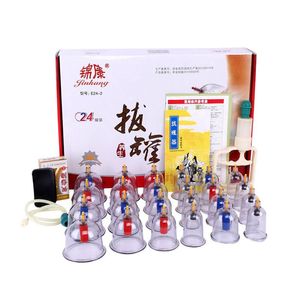 Massageador 24 latas terapia magnética vácuo cupping óculos massagem corpo copos médico chinês anti celulite guasha ventosa conjunto massger