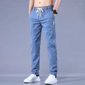 Men's Pants Jeans For Men 2023 Loose Straight Long Summer Thin Ice Silk Casual Clothing