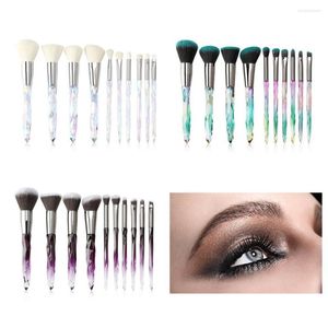 Makeup Brushes 10Pcs Cosmetics Foundation Blending Blush Face Powder Lip Brush Cosmetic Tool