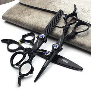 Narzędzia scissory fryzjerskie do salonu fryzjerskiego 6 -calowe Stylista włosów dedykowane profesjonalne nożyczki do cięcia Zestaw rozrzedzający 2030% narzędzia do cięcia włosów