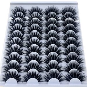 Falsche Wimpern, 20 Paar, 1825 mm, 3D-Nerzwimpern, Bulk-Imitat, dick, lang, dünn, natürlich, Packung kurz, Großhandel 230530