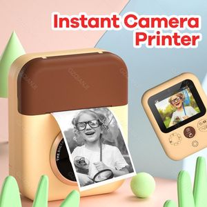 Skrivare barn Instant Camera fototryck för barn 1080p HD Digitalkamerautskrift med termisk pappersbarn Toy Camera födelsedagspresenter