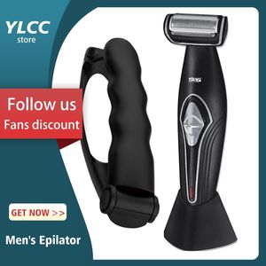 Depiladores corpo de volta máquina de barbear masculino barbeador elétrico cabelo bodygroom folha facial navalha elétrica aparador de barba cabeça trimer barbear para homens