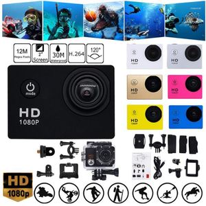 Camcorders de 140 graus Lens de grande ângulo Ação esportiva ao ar livre portátil portátil de 1,5 polegada LCD 12MP Mini DV Vídeo