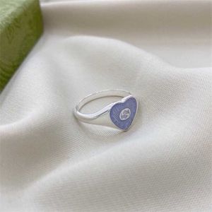 20% di sconto 2023 Nuova collana di braccialetti di gioielli firmati ad incastro smaltato azzurro amore ANELLO 925 anello da coppia da donna trasmissione in diretta