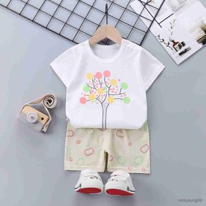 Completi di abbigliamento Estate Baby Boy Girl 2 pezzi Vestiti T-shirt e pantaloncini Set Completi Abbigliamento per bambini Abbigliamento sportivo neonato