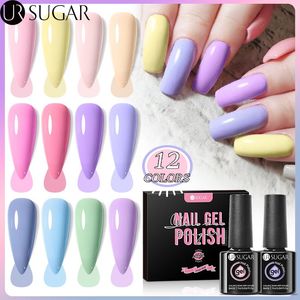 Essiccatori Ur Sugar 12pcs Pink Blue Aron Colours Gel Solp Set Set Semi Permanent Immersi dal set intero