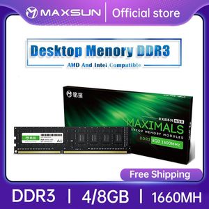 Rams MaxSun Single Memoria RAM DDR3 4GB/8GB 1600MHz Spänning 1.5V Gränssnitt Typ 240 -PIN Livslängd Garanti Desktop DIMM för Intel AMD