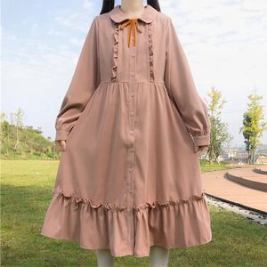 Casual Dresses Anbenser Women Gothic Lolita Dress Japanese Soft Sister Black Cotton Princess Girl Kawaii Clothing Costume