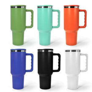 40oz car cup 3.0 Sports Kettle Outdoor Portable Drinking Stainless Steel Spraying Cup Big Capacity Coffee Mug with Lid with metal straw L01