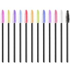 Pennelli 9 colori Pennelli per trucco 1000 Pz / lotto Pennelli per ciglia usa e getta Estensione delle ciglia Applicatore di mascara Bacchetta Occhi Pennello per cosmetici per labbra