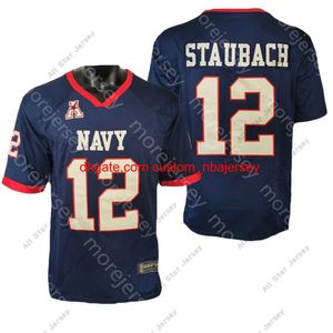 Maglie da calcio NCAA College Navy Midshipmen Jersey Roger Staubach Taglia S-3XL Tutti i ricami cuciti