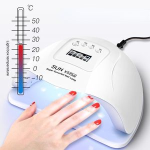 Dicas 72W Novo secador de unhas de unha LED UV para manicure Secando todo o esmalte com sensor automático de tempo LED Time Display