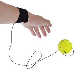 Throwing Bouncy Rubber Balls Kids Funny Elastic Reaction Training Wrist Band Ball For Outdoor Games Toy Novelty Creative wristband balls