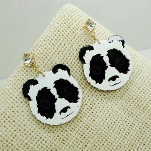 Ohrhänger aus Acryl, niedlicher Damenschmuck, chinesischer Panda-Ohrring