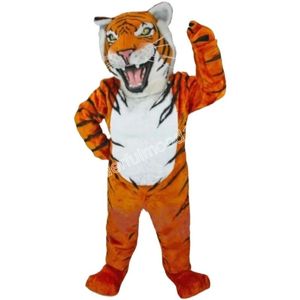 Furry Tiger Mascot Costumes Carnival Hallowen Gifts Unisex Adults Fancy Party Games Outfit Holiday Outdoor Advertising Outfit Suit