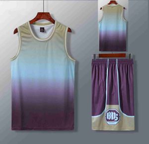 Men's T-shirts Men Basketball Jersey Sets Custom Women Basketball Uniforms Sports Suits Gradient Quick Dry Kids Blank Jerseys Cheap