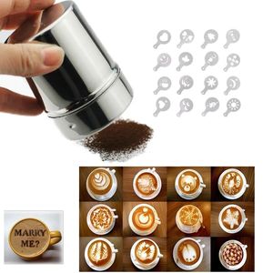 Ausgefallenes Kaffee-Druckmodell, Schaumspray, Kuchenschablonen, Puderzucker, Schokolade, Kakao, Kaffee-Druckbaugruppe